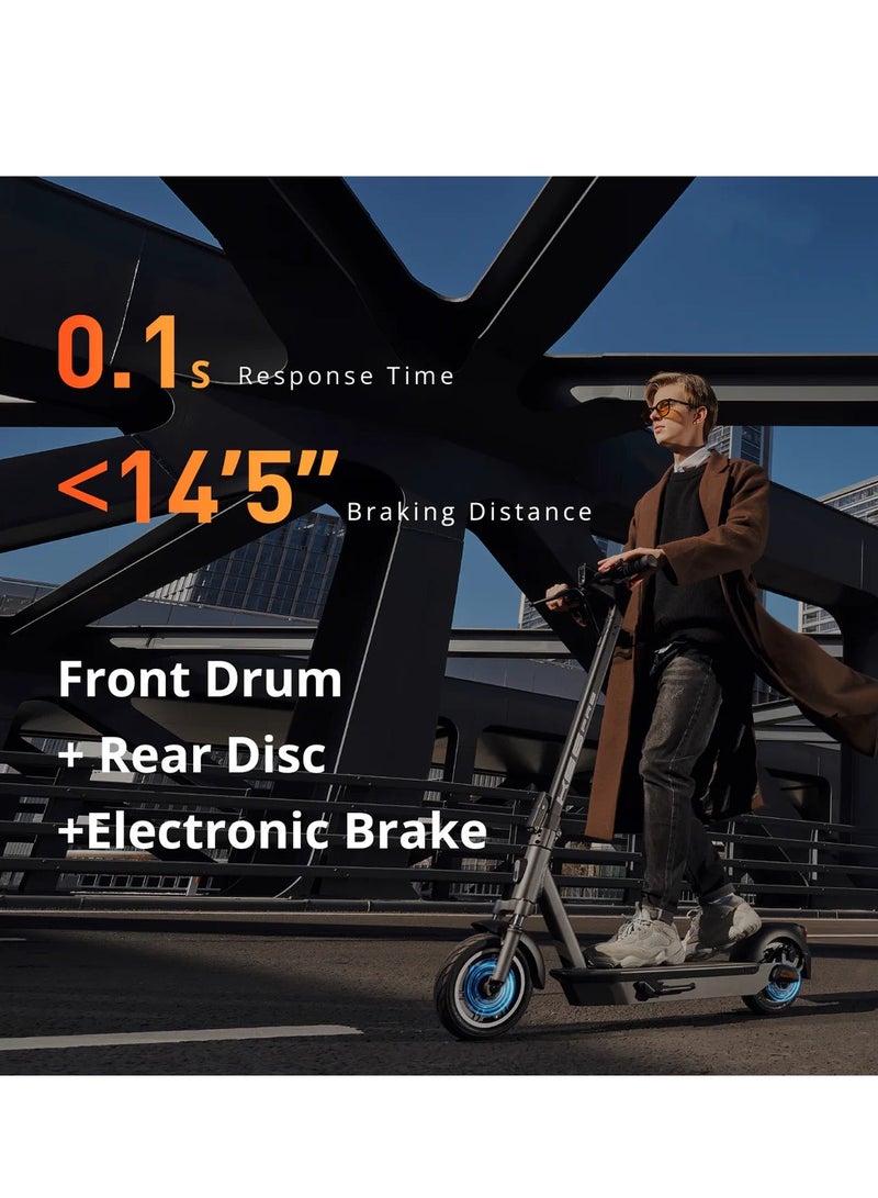 Electric Kick Scooter Ks6 Pro Adults Electric Scooter-Ks6 Pro 800W Motor, 55 Kilometers Long Range & 30 Kmp/H, With Self-Healing Tubeless/Hollow Honeycomb Tires