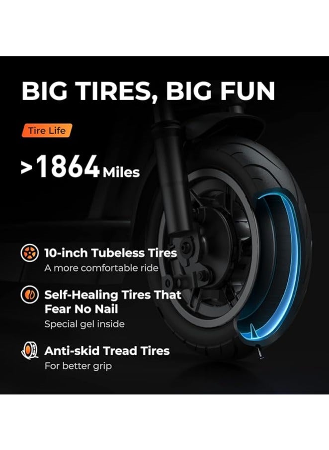 Electric Kick Scooter Ks6 Pro Adults Electric Scooter-Ks6 Pro 800W Motor, 55 Kilometers Long Range & 30 Kmp/H, With Self-Healing Tubeless/Hollow Honeycomb Tires