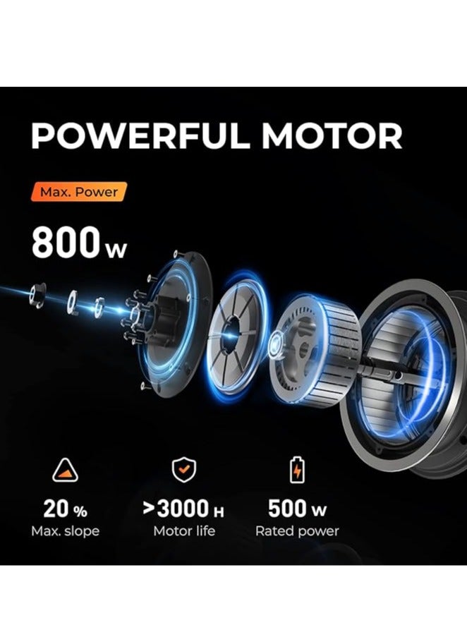Electric Kick Scooter Ks6 Pro Adults Electric Scooter-Ks6 Pro 800W Motor, 55 Kilometers Long Range & 30 Kmp/H, With Self-Healing Tubeless/Hollow Honeycomb Tires