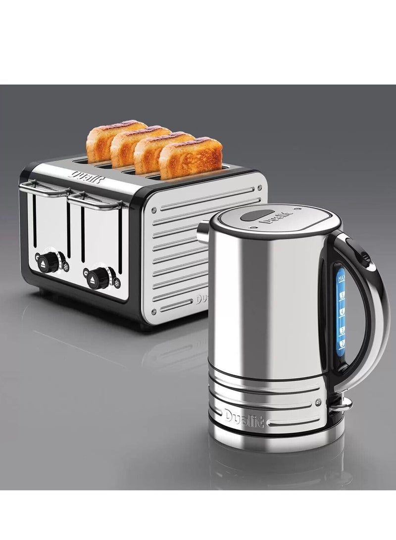 Architect 1.5L Kettle & 4 Slot Toaster Set in Midnight Grey Brushed