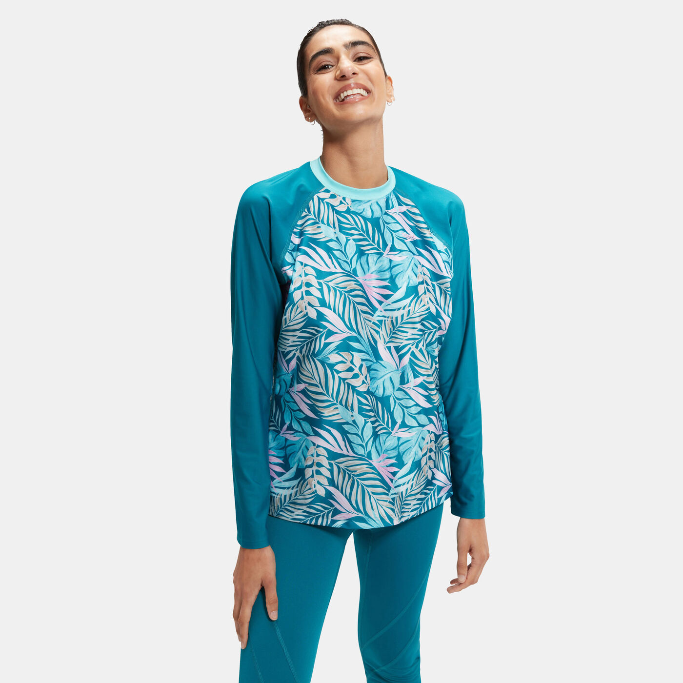 Women's Printed Long Sleeve Swimming T-Shirt