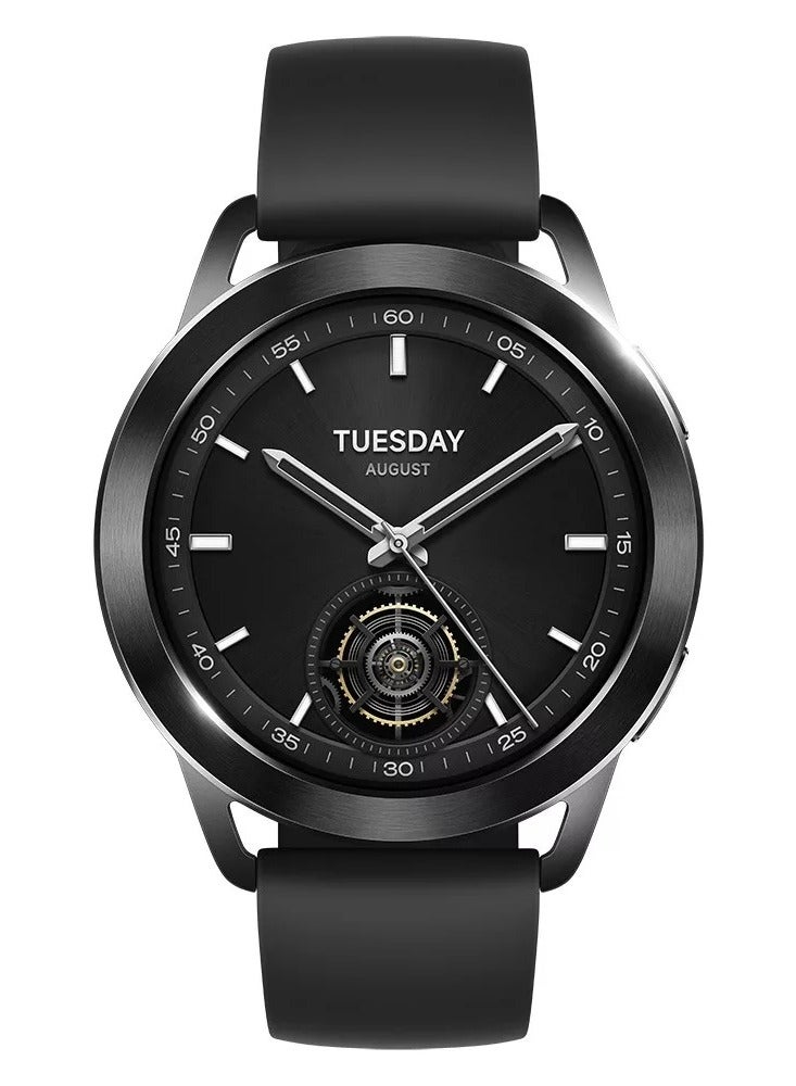 486 mAh Watch S3 1.43 Inch Amoled Bluetooth 5.2 Heart Rate Blood Oxygen Monitoring Global Version Black