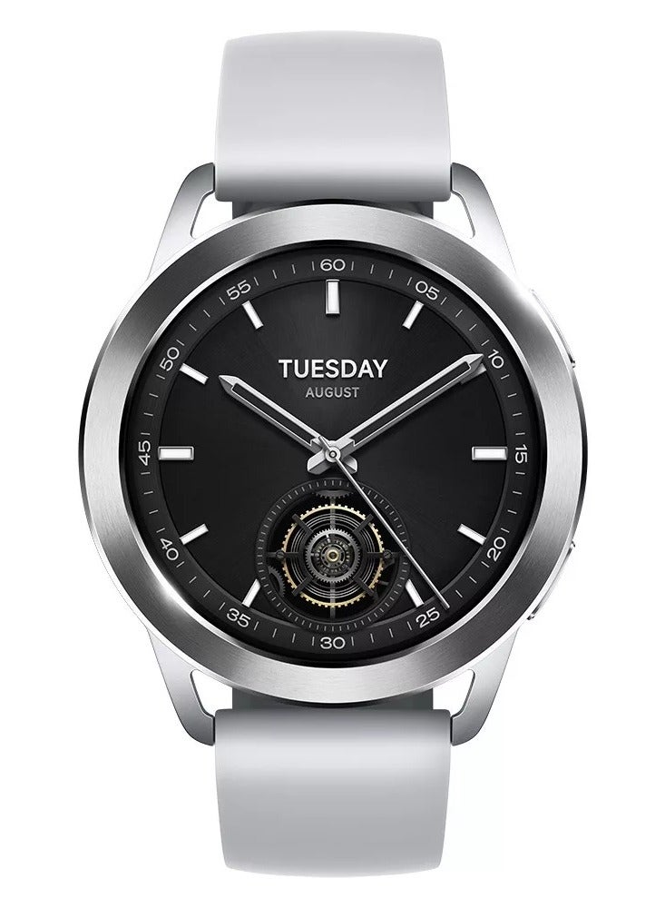 486 mAh Watch S3 1.43 Inch Amoled Bluetooth 5.2 Heart Rate Blood Oxygen Monitoring Global Version Silver