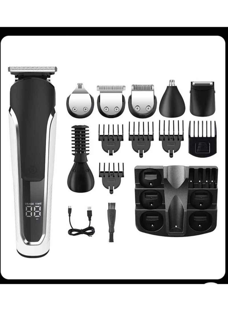 Hairdressing trimmer 16 in 1 premium set, cordless, LED display screen
