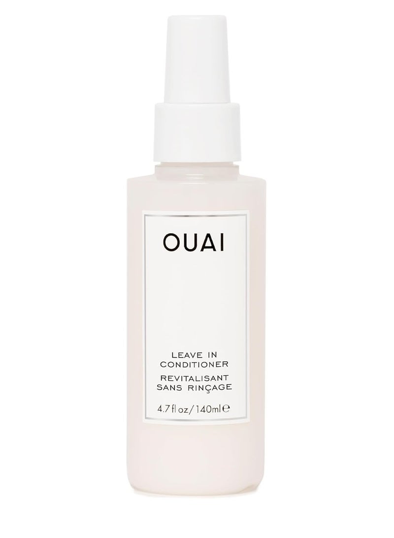 OUAI leavein conditioner & heat protectant spray prime hair for style smooth flyaways add shine and use as detangling spray no parabens sulfates or pPhthalates 4.7 oz