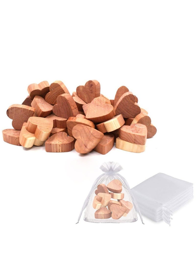 Cedar Chips Sachets Bags for Closets and Drawers Blocks Clothes Storage Wood Hanger Scented Clothing Bag Fresheners 30 Pcs