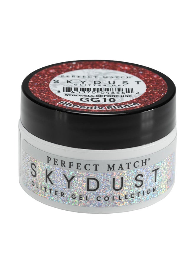 UV And LED Hard Builder Gel For Nail Design Glitter Extension Strengthening Sculpting Molding 0.5oz Phoenix Flame Sky Dust GG10