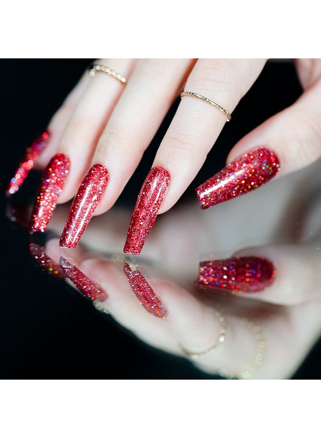 UV And LED Hard Builder Gel For Nail Design Glitter Extension Strengthening Sculpting Molding 0.5oz Phoenix Flame Sky Dust GG10