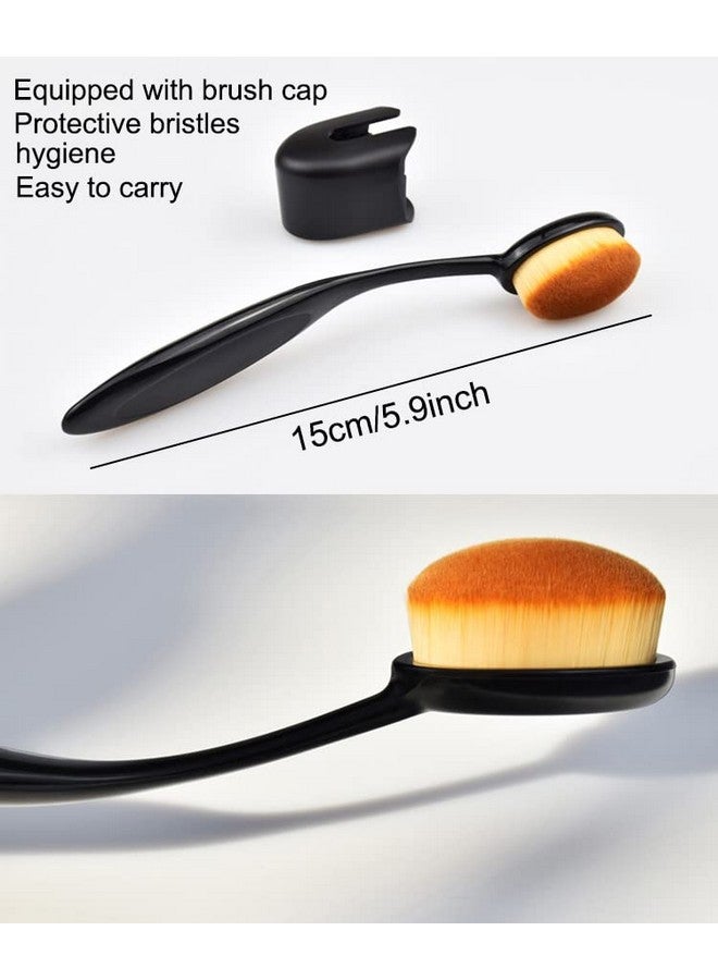 1 Count Toothbrush Type Foundation Makeup Brushused For Mixing Liquidface Cream Or Flawless Powder Cosmeticsblack