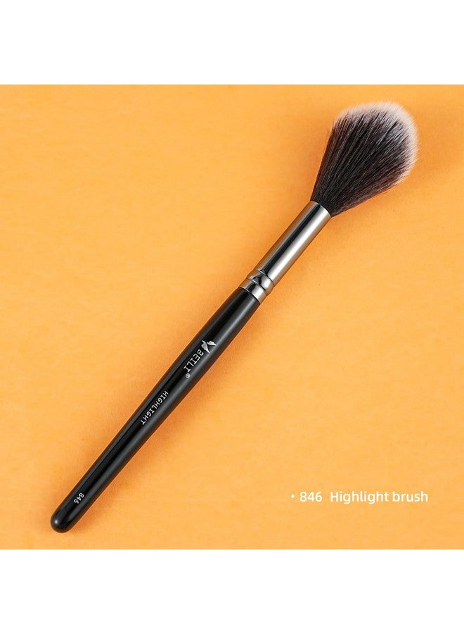 Tapered Highlighter Brush Makeup For Cheekbone Highlighting Bronzer Blush Contour Face Eyes Brows With Cream Powder Mineral Cosmetics Vegan Makeup Toolblending Contouring Face Brush