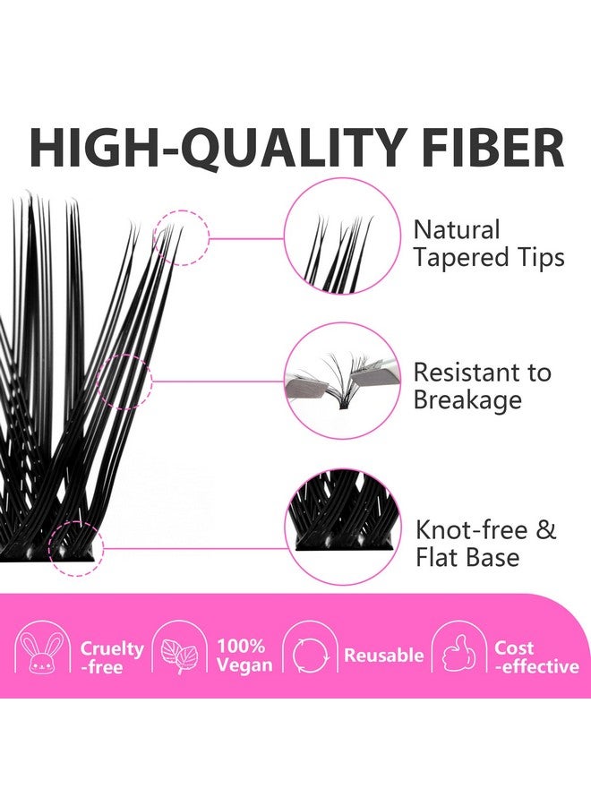 Diy Eyelash Extension Kit168Pcs D Curl Individual Lasheslash Bond And Seallash Remover And Applicatorlash Clusters For Beginners (56Dkit)