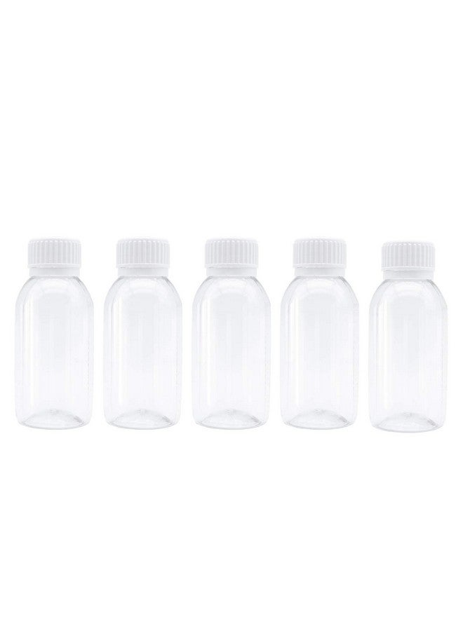 Pack Of 5100Ml Clear Empty Pet Mini Storage 100Ml 100G 100Cc Bottles Hard Plastic Durable Turn Screw Cover Cap Round Filling Liquid Rhinestones Water Container