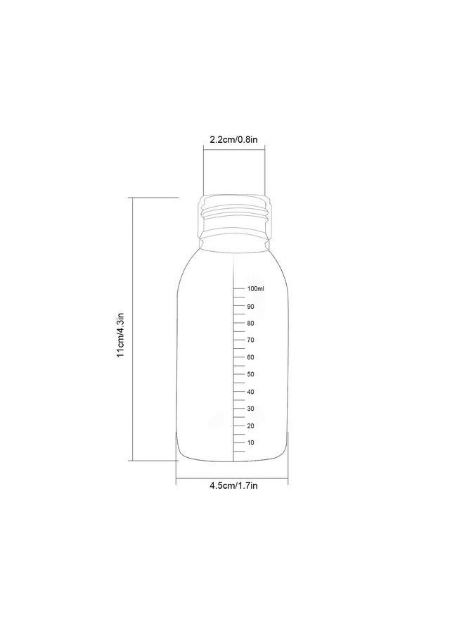 Pack Of 5100Ml Clear Empty Pet Mini Storage 100Ml 100G 100Cc Bottles Hard Plastic Durable Turn Screw Cover Cap Round Filling Liquid Rhinestones Water Container