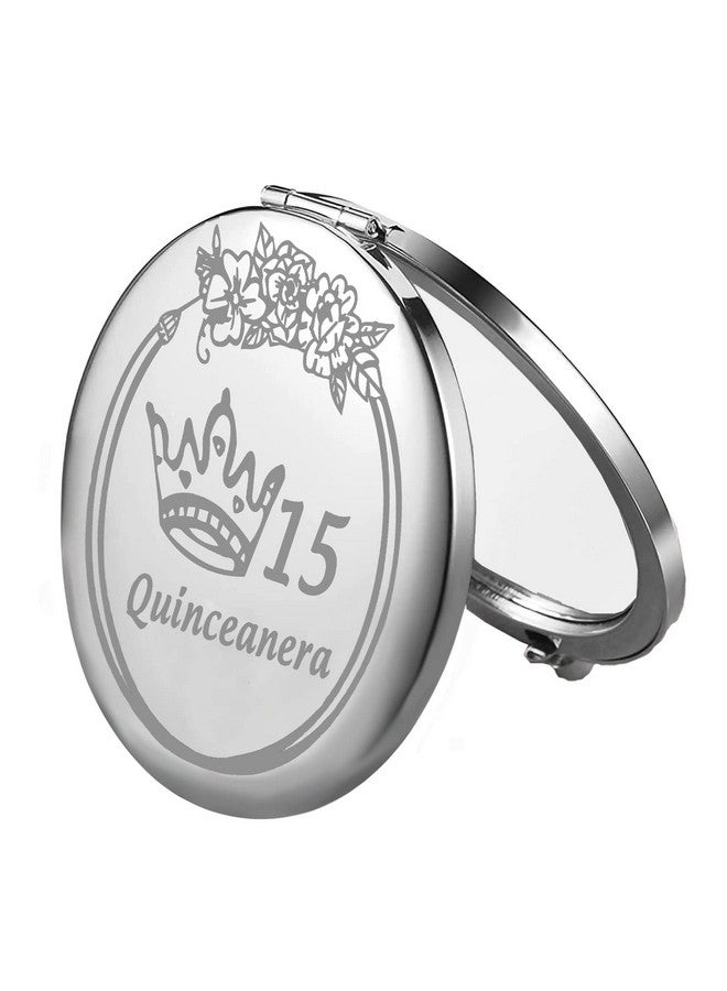 15 Quinceanera Compact Mirror Sweet 15 Gift Quinceanera 15Th Birthday Party Mirror Gift Happy 15Th Birthday Gift