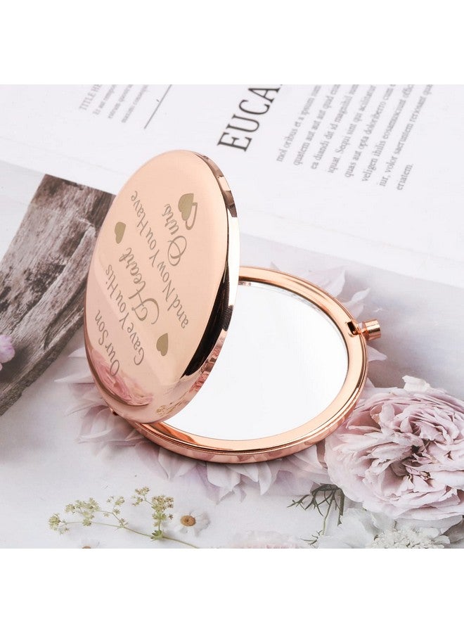 Daughter In Law Compact Makeup Mirror Gift Bride To Be Gift Wedding Day Keepsake Gift From Mother In Law (You Have Ours Mirror)