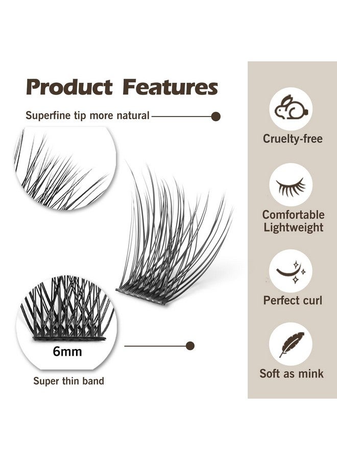 Lash Clusters Diy Eyelash Extension 80 Clusters Lashes 10Mm 12Mm 14Mm 16Mm Mix 3D Effect Eyelash Easy To Apply At Home 10Mm Cross