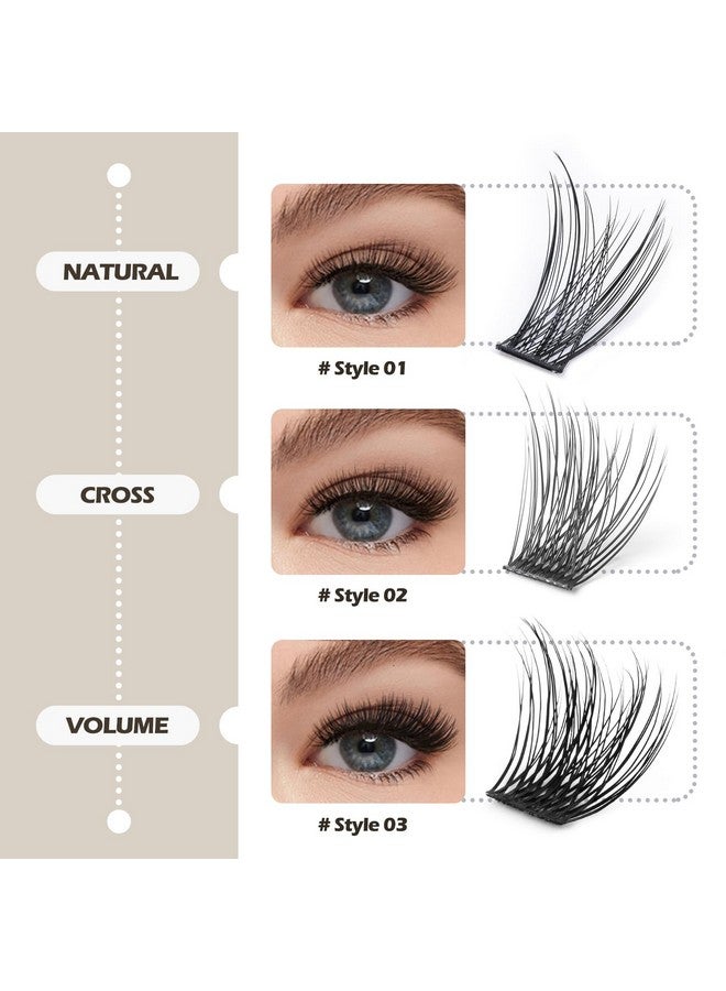 Lash Clusters Diy Eyelash Extension 80 Clusters Lashes 10Mm 12Mm 14Mm 16Mm Mix 3D Effect Eyelash Easy To Apply At Home 10Mm Cross