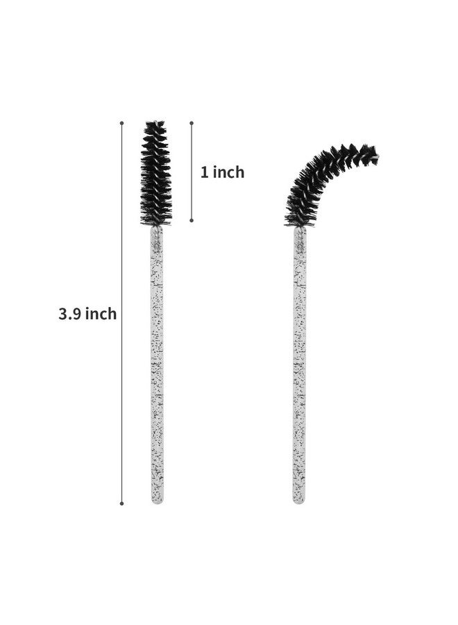200Pcs Eyelash Brush Disposable Mascara Brush Wand For Lashes Spoolie Brushes Eyebrow Spoolie Eyelash Extension Supplies (Black)