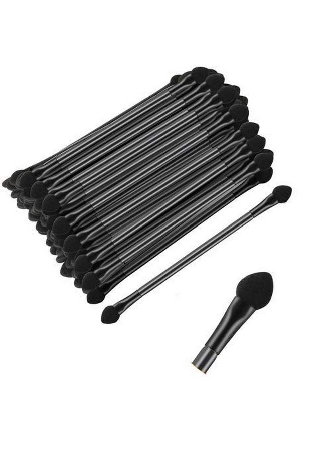 30 Pcs Professional Doubleend Eyeshadow Brushes Cosmetic Tooldisposable Dual Sides Eyeshadow Sponge Brushes Makeup Applicator12 Cmblack