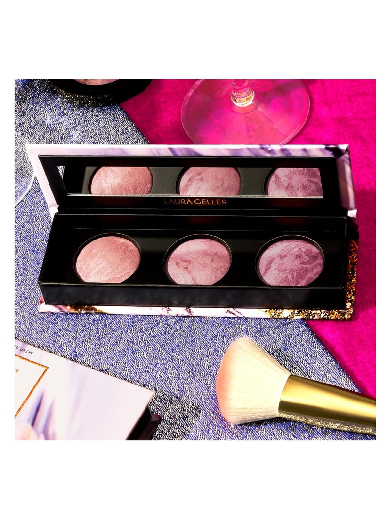 Laura Galler New York geller's greatest better than ever 3 piece blush n brighten marbleized blush palette trio