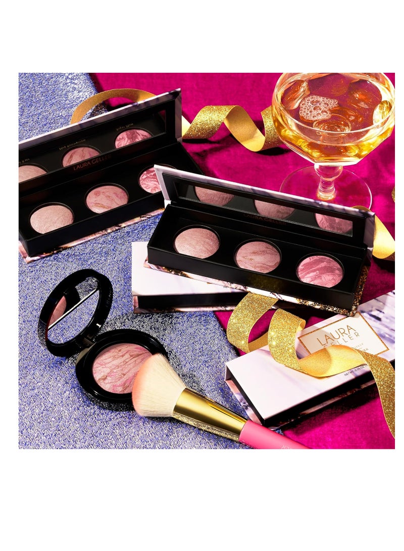 Laura Galler New York geller's greatest better than ever 3 piece blush n brighten marbleized blush palette trio