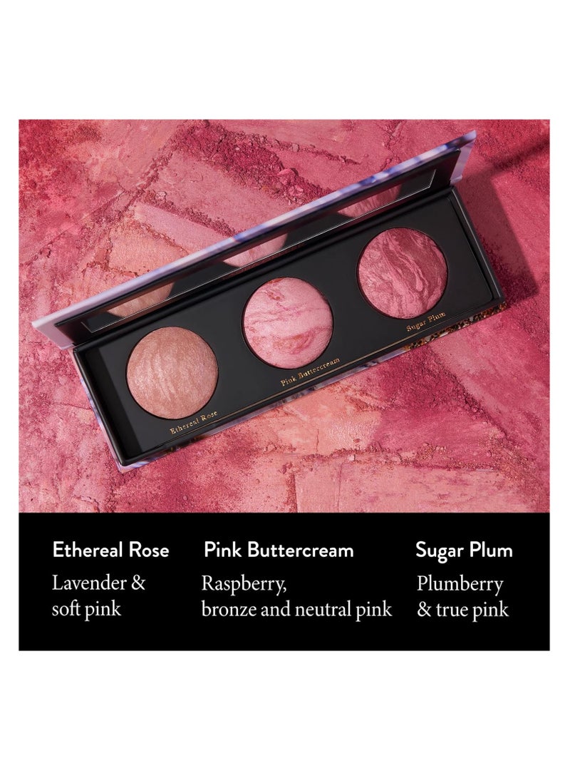 Laura Galler New York geller's greatest better than ever 3 piece blush n brighten marbleized blush palette trio