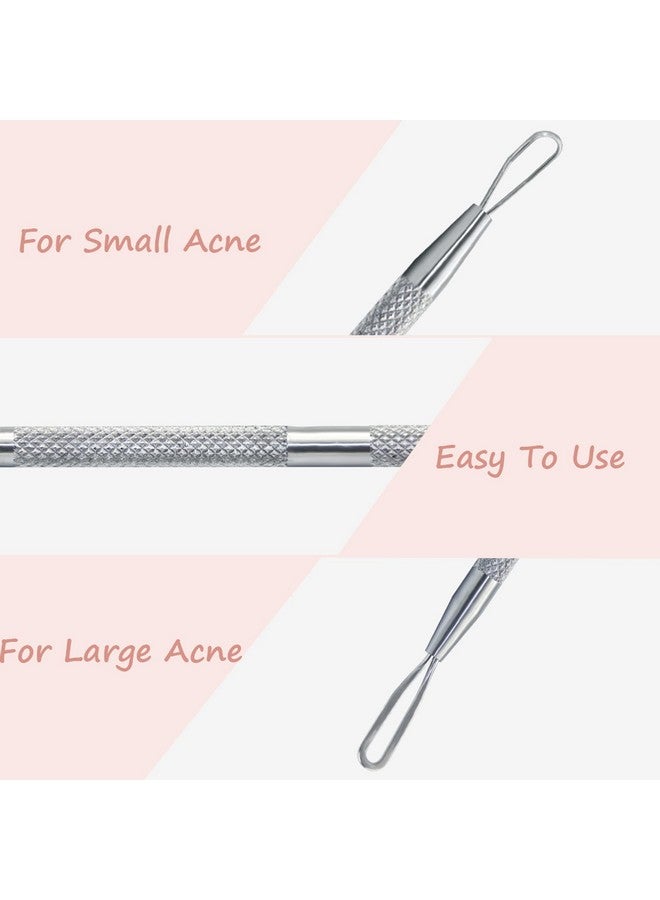Professional Blackhead Remover Blemish Extractor Toolpimple Comedone Removal 2In1 Stainless Steel Pimple Popper(2Pcs)