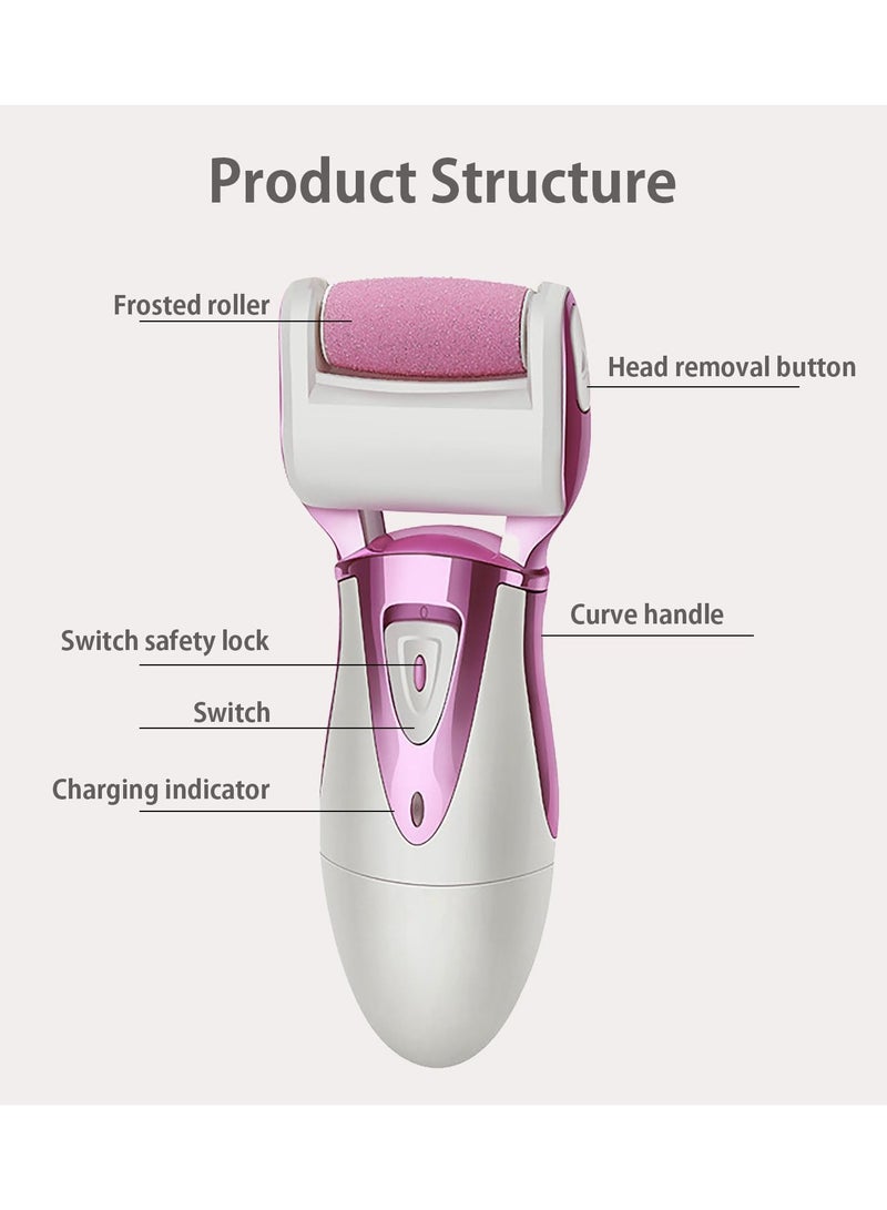 Electric Callus Remover Dead Skin Foot Grinder Rechargeable Foot Scrubber For Women Foot Grinder For Cracked Heels And Hard Skin Dry Skin Foot Care For Women Rose Gold