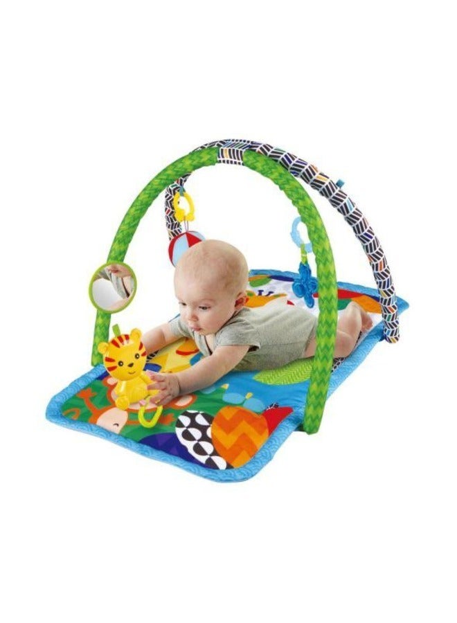 Baby Gym Play Mat,3-in-1 Infant Activity Gym Sensory and Motor Skill Development Discovery, Newborn Essential Gifts for 0-12 Moths Baby Girl Boy