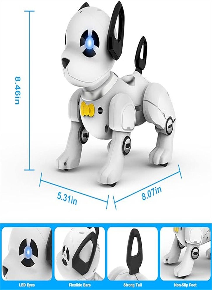 Remote control robot dog toy, a dancing remote control dog programmable intelligent interactive robot dog toy, suitable for family, games and outings.