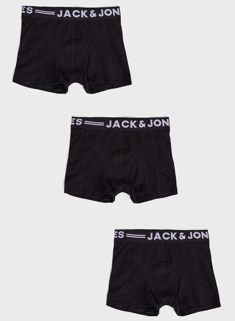 Youth 3 Pack Logo Band Trunks