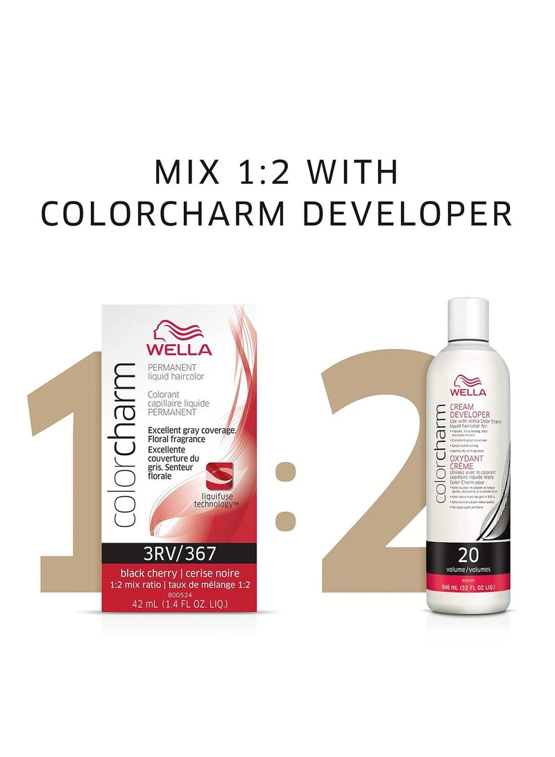 Wella ColorCharm permanent liquid hair color for gray coverage 8A light ash blonde