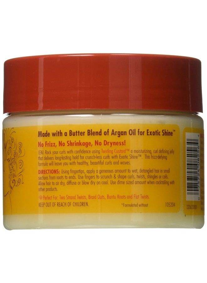 Argan Oil Curl & Hold Custard by Creme of Nature, Argan Oil of Morocco, Adds Moisture and Eliminates Frizz, 11.5 Fl Oz