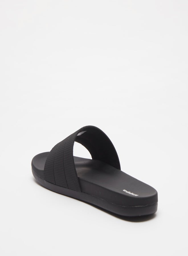 Men's Textured Slides Black