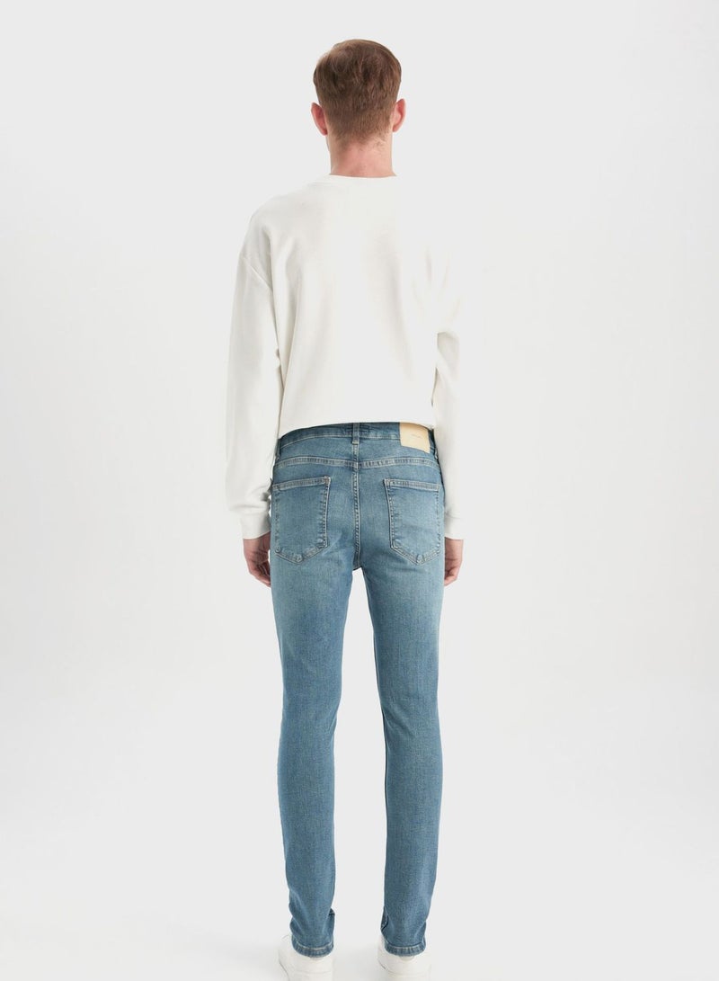 Mid Wash Skinny Fit Jeans