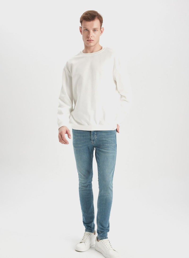 Mid Wash Skinny Fit Jeans