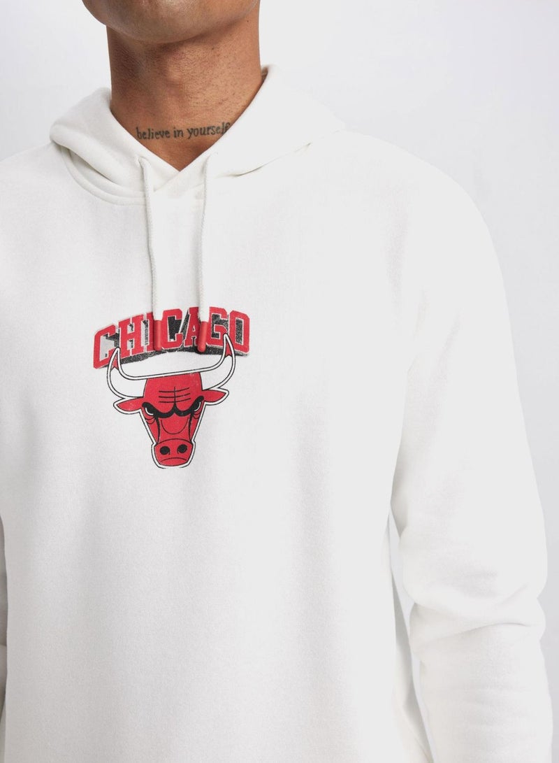Man Licensed Chicago Bulls (Nbachi1000) Standart Fit Sweat Shirt