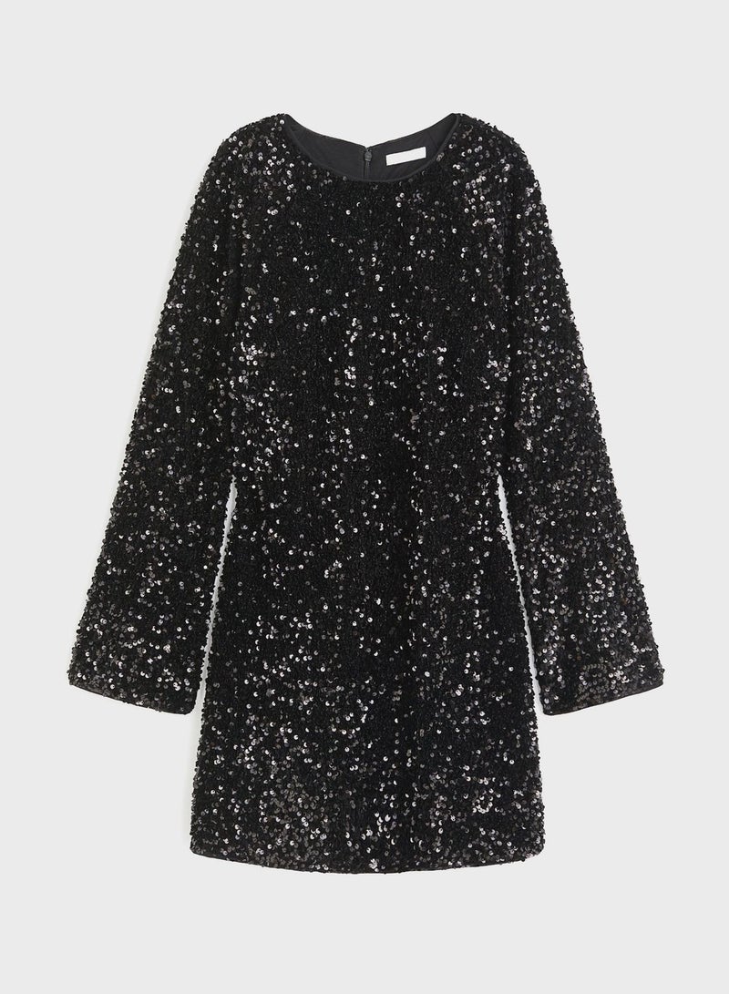 Sequin Knitted Dress