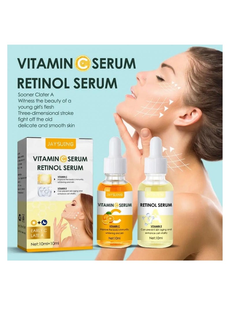 2Pcs Vitamin C Serum and Retinol Serum 2x10 ml