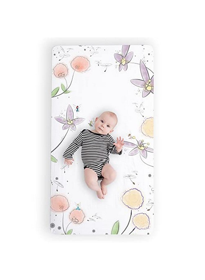 Fitted Crib Sheet Super Soft Breathable 100% Cotton Baby Crib Sheet For Standard Crib Mattresses And Toddler Beds 28 In. X 52 In. Fairy Blossom