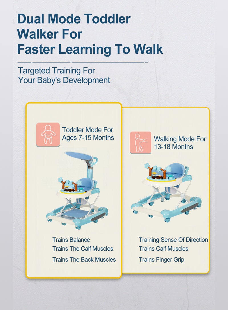 Baby Walker Anti-O Leg Anti-Turnover Girl Baby Boy Multi-function Toddler Walking Aid Can Sit Stroller