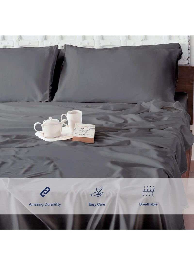 Bed Sheets 274cm * 259cm Bed Hat 182cm * 213cm 35cm Pillowcase 51cm * 101cm * 2 Plain Bedding 4-piece Set