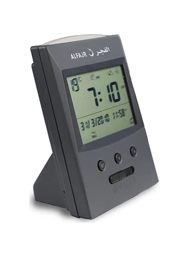Muzical Azan Digital Wall Clock Cs-03 Grey Size 15 x 9 x 5 cmcentimeter
