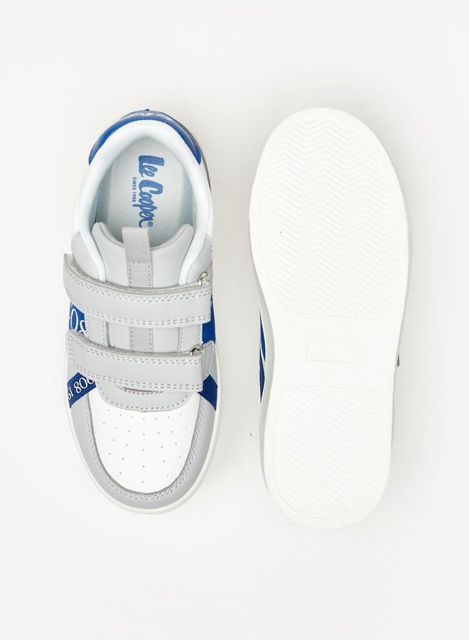 Boys Printed Casual Sneakers With Hook And Loop Closure