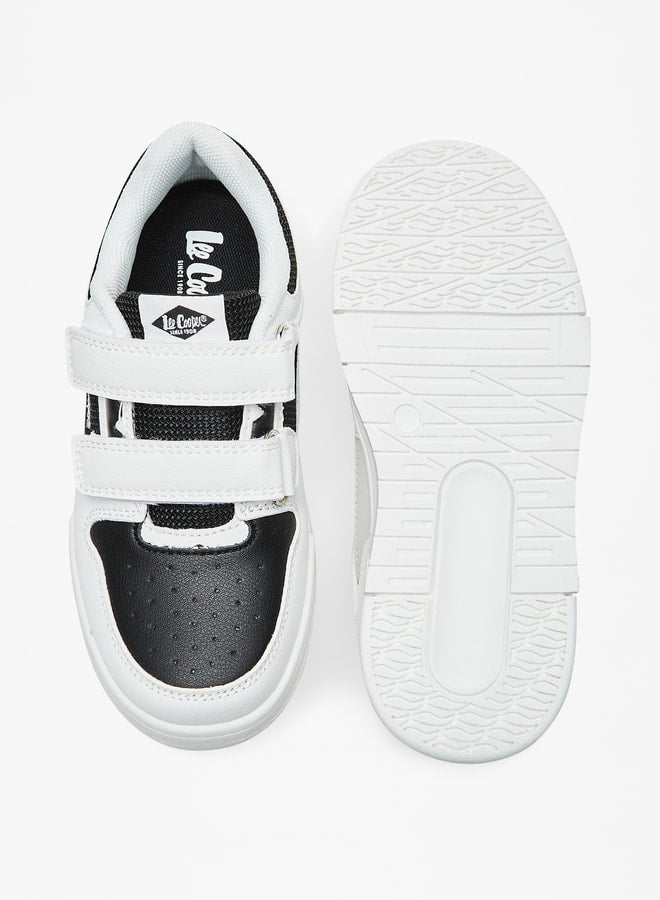 Boys' Paneled Sneakers with Hook and Loop Closure