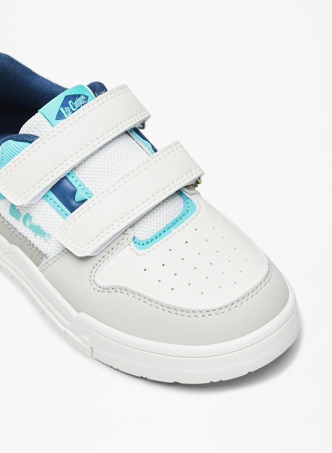 Boys' Paneled Sneakers with Hook and Loop Closure