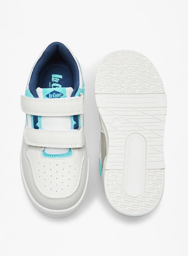 Boys' Paneled Sneakers with Hook and Loop Closure