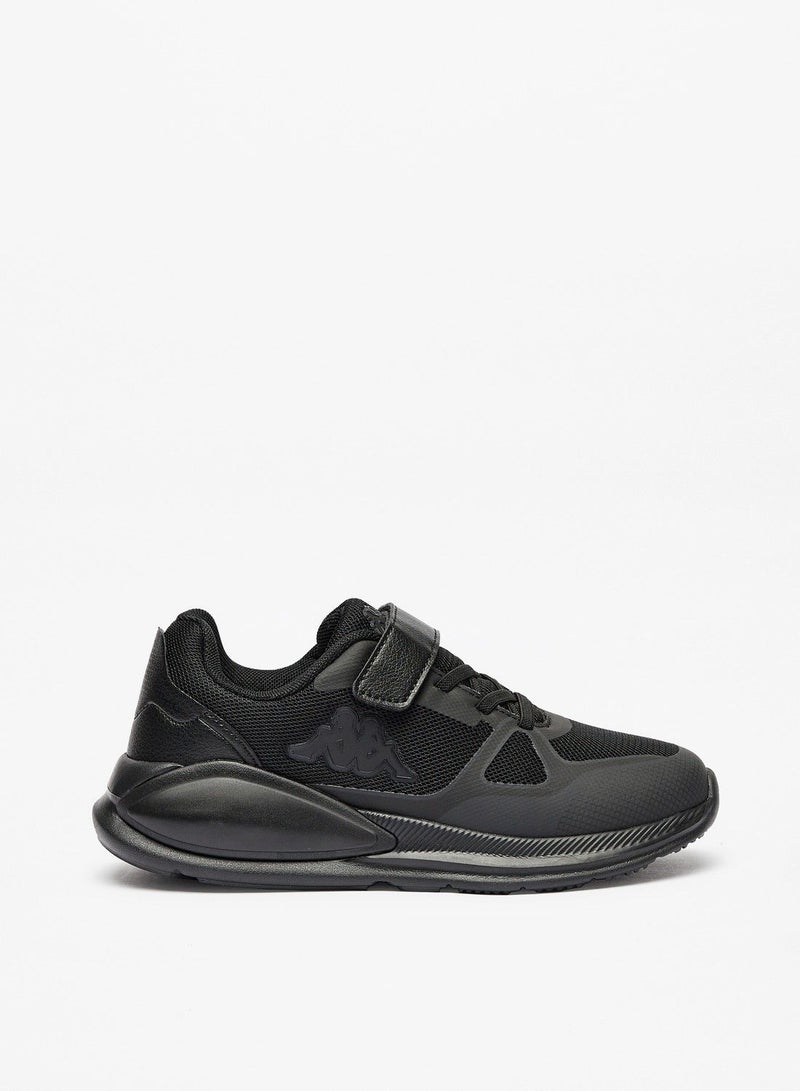 Boys Textured Sneakers with Hook and Loop Closure