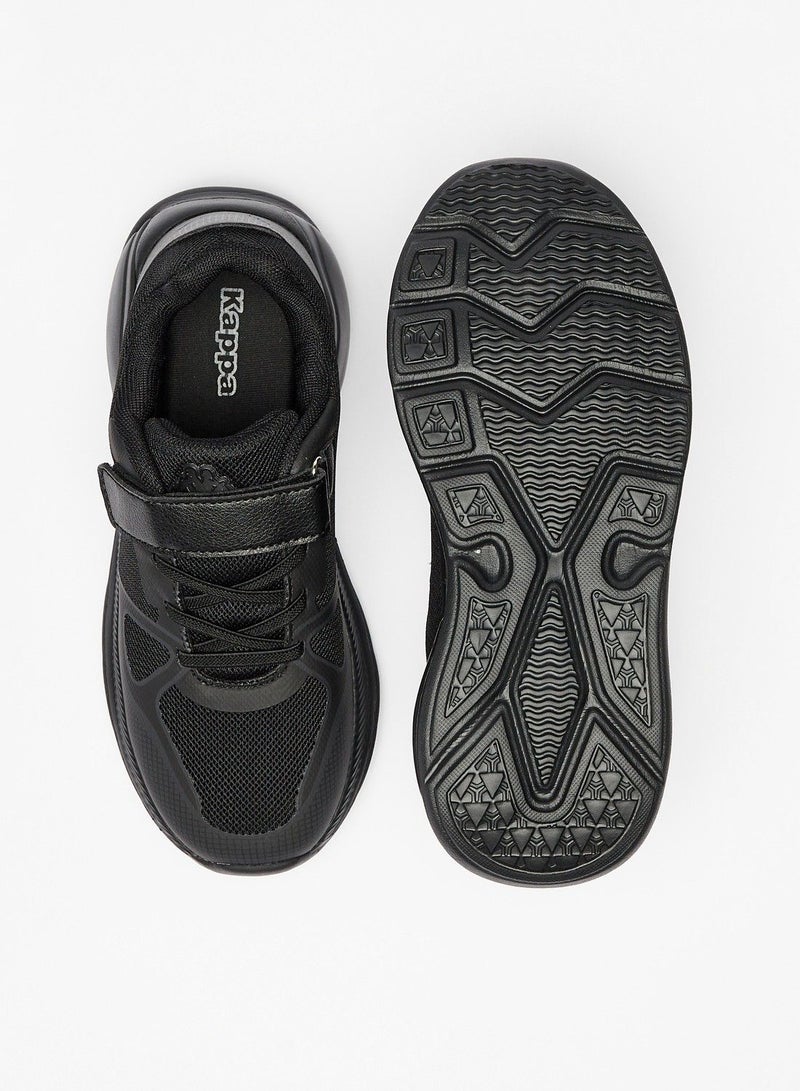 Boys Textured Sneakers with Hook and Loop Closure