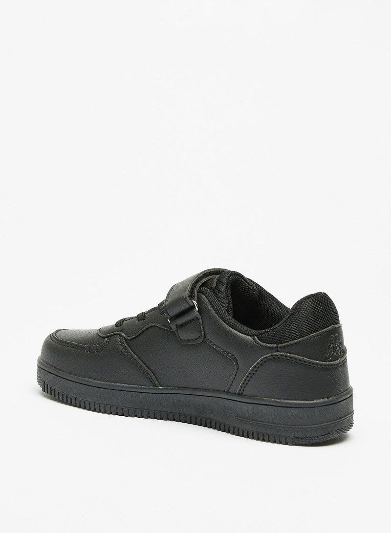 Boys Logo Detail Sneakers with Hook and Loop Closure